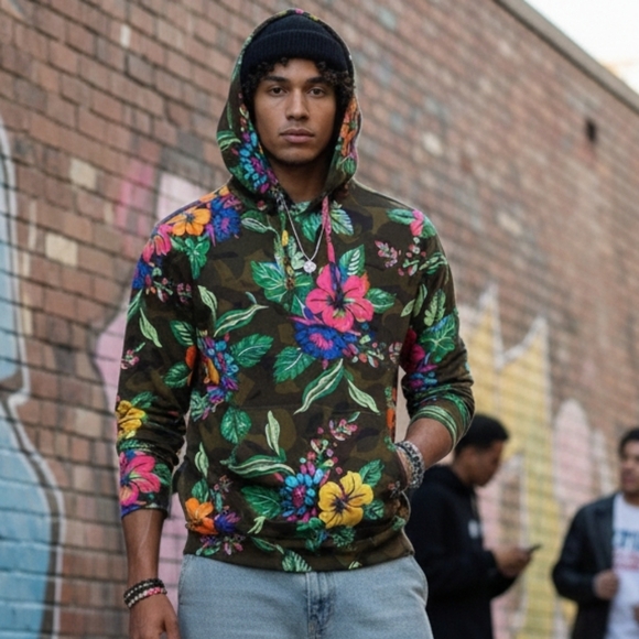 Polo Ralph Lauren Other - Polo Ralph Lauren S Hawaiian Tropical Camouflage Loungewear Streetwear Hoodie